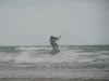 Neil kitesurfing at Borth
